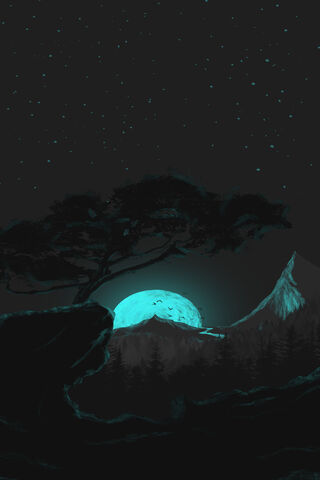 Moonlit Serenity: A Blue Twilight Escape 🌙✨