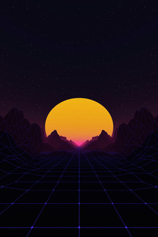 Neon Horizon: A Retro Sunset Adventure 🌅✨