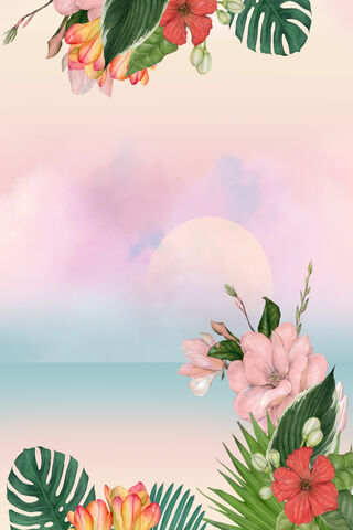 Serene Tropical Twilight 🌺🌙