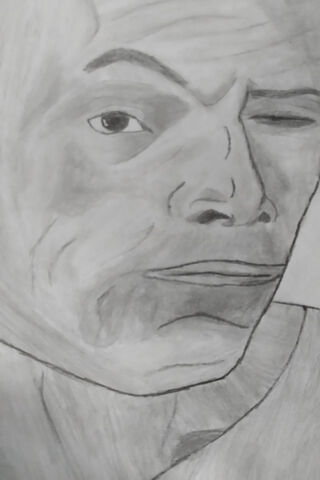 The Rock: A Bold Expression in Monochrome