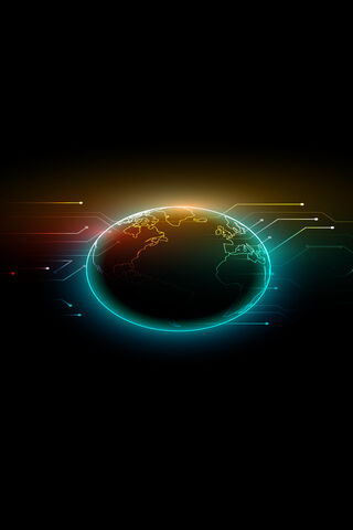 Illuminated Globe: A Digital Perspective of Earth 🌍✨