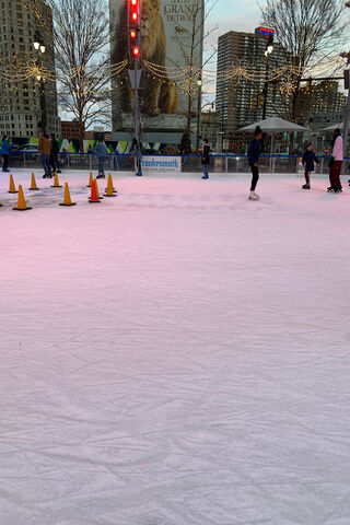 Ice Skating In City
