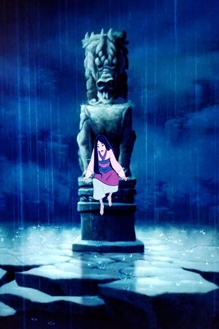 Mulan's Solitary Reflection 🌧️