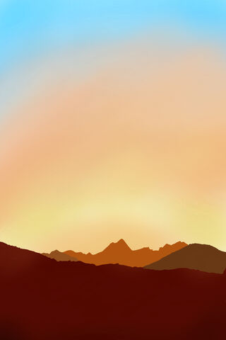 Serenity at Dusk: A Desert Mountain View