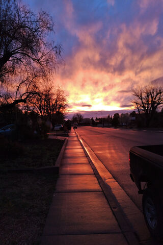 Evening Glow on the Pavement 🌅✨