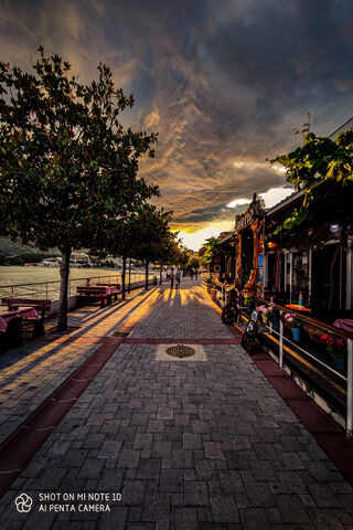 Golden Hour Serenity: A City Sunset