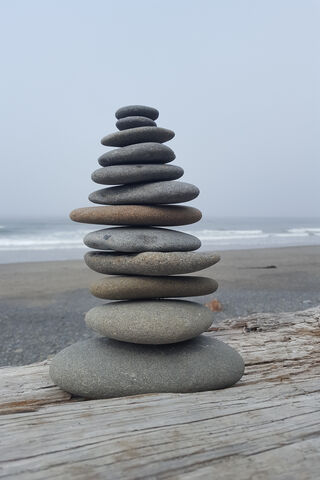 Zen Balance: Nature's Artistry 🌊🪨