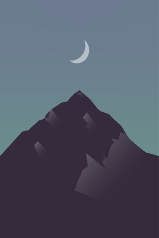 Serene Peaks Under the Moonlight 🌙🏔️