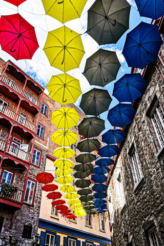 A Canopy of Color: Umbrella Street Art 🎨☂️