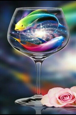 Cosmic Aquarium: A Splash of Color in Glass 🌌🐟