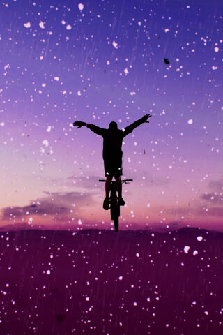 Soaring Through the Snowy Skies! ❄️🚴