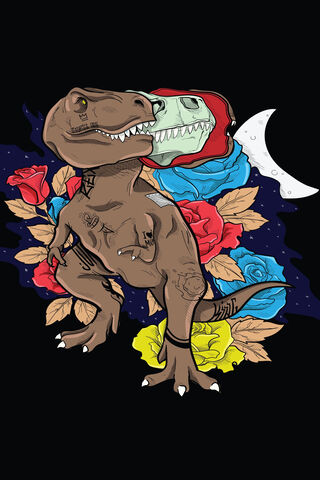 Dino Dreams: A Floral Fantasy 🌹🦖