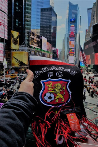 Caracas FC Pride in the Heart of Times Square! ⚽️🇻🇪