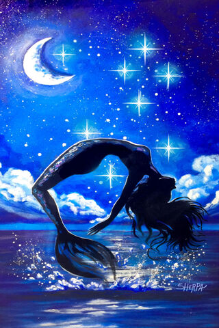 Celestial Dance of the Midnight Mermaid 🌌🧜 