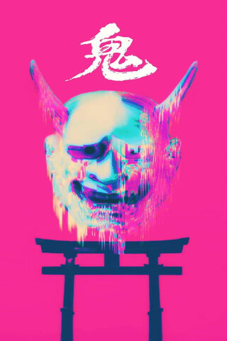 Demon's Mask: A Vibrant Encounter with Kanji 🎭✨