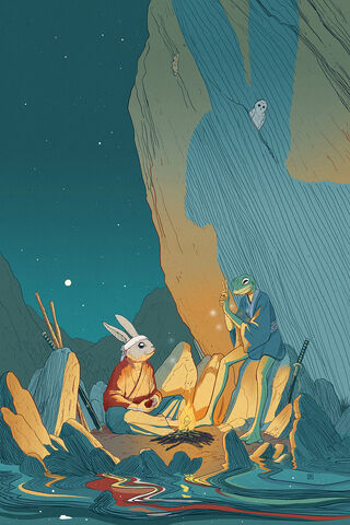 Whimsical Tales Under the Stars 🌌🐰🐸