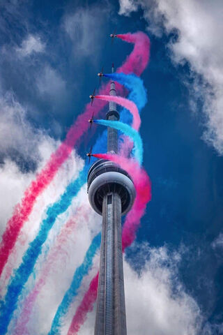 Skyward Splendor: The CN Tower in Color 🎨🌈