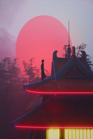 Silent Vigil: The Watchful Ninja