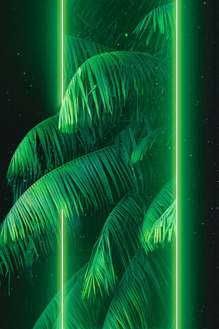 Neon Oasis: A Luminous Escape 🌴✨