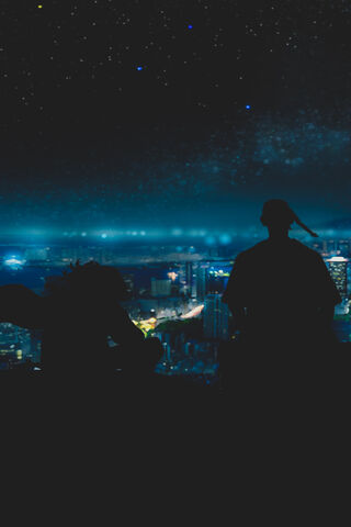 Nighttime Reflections: Mikey & Draken's Adventure 🌌✨