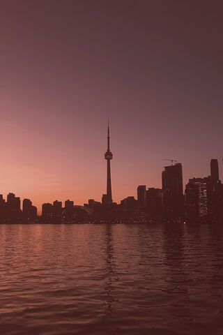Twilight Over Toronto: A Serene Skyline 🌆✨