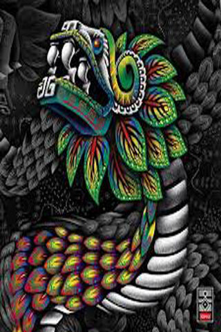Premium Vector | Quetzalcoatl neon art