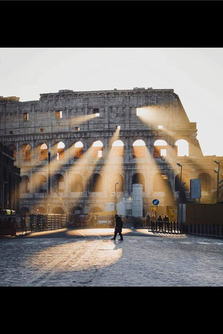 Sunlit Majesty: The Rome Coliseum