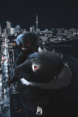 Nightfall Guardians: Ayato and Kaneki Unite 🌌🦇