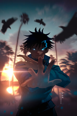 Mystical Powers Unleashed: Megumi Fushiguro in Action! 🌌✨