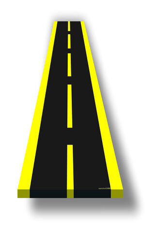 Yellow 3D Road