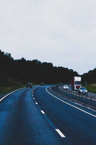 Misty Journey on the Grainy Highway 🌫️🚗