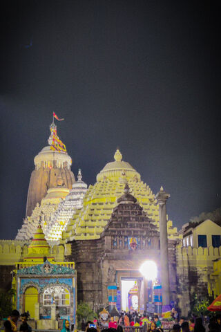 Illuminated Majesty: Shri Jagannath Temple at Night 🌙✨