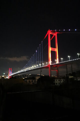 Illuminated Majesty: The Yavuz Sultan Selim Bridge at Night 🌉✨