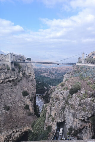 Sidi Msid Bridge: A Marvel of Engineering Over Majestic Landscapes 🌉✨