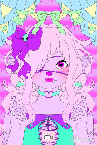 Whimsical Charm of the Little Monster 🎀👾