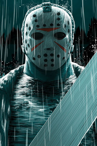Jason's Haunting Presence 🌧️🔪
