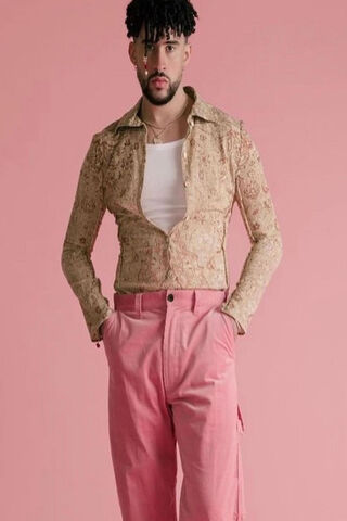 Bad Bunny's Bold Pink Vibe 🌸✨