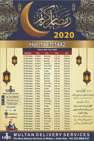 Ramadan Reflections: Multan Iftar Schedule 🌙✨