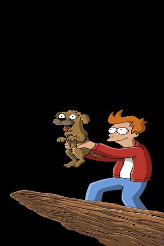 Fry and His Loyal Companion: A Moment in Time 🐶✨