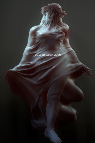 Ethereal Elegance: The Ghostly Figure