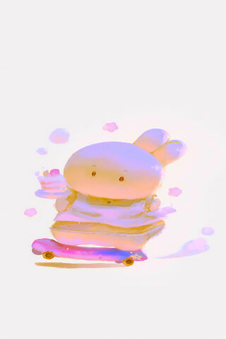 Skating Sweetness: The Baking Bunny's Adventure! 🐰🍰