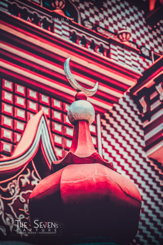 The Majestic Crescent of Red Masjid