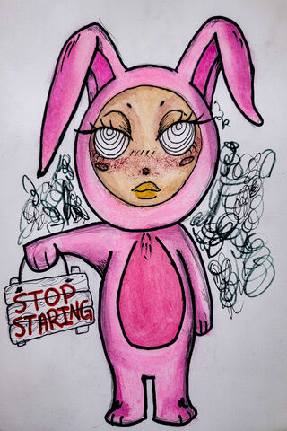 Bunny's Bold Message: Eyes Off!