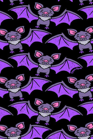 Cheerful Bats in Pink
