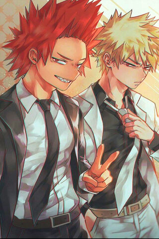Dynamic Duo: Kirishima & Bakugo in Style! 🎉