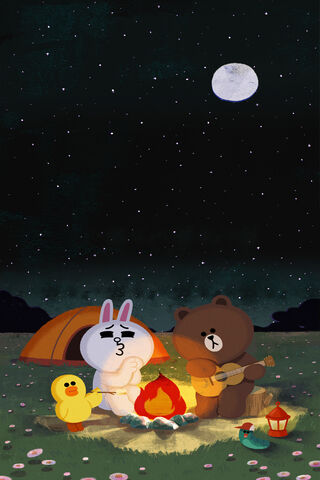 Campfire Melodies with Line Friends 🎶🔥