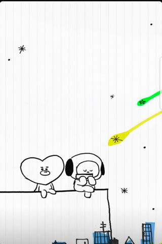 Starlit Friendship: Tata and Chimmy's Cosmic Adventure 🌟❤️