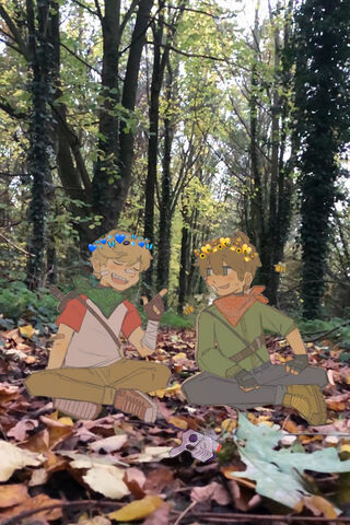 Nature's Companions: A Day in the Woods 🌳💚