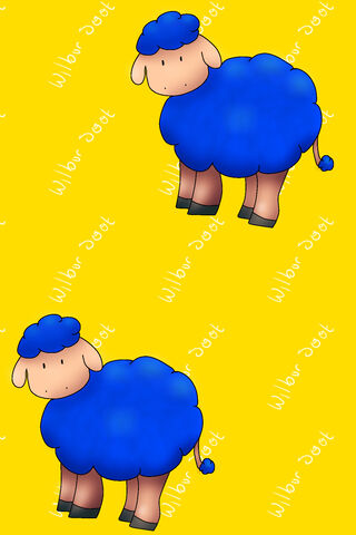 Wilbur's Whimsical Blue Sheep 🐑💙
