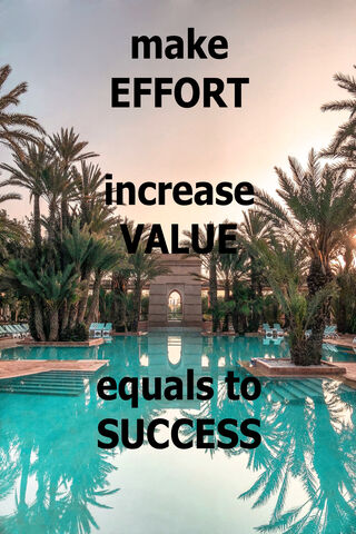 The Path to Success: Effort and Value